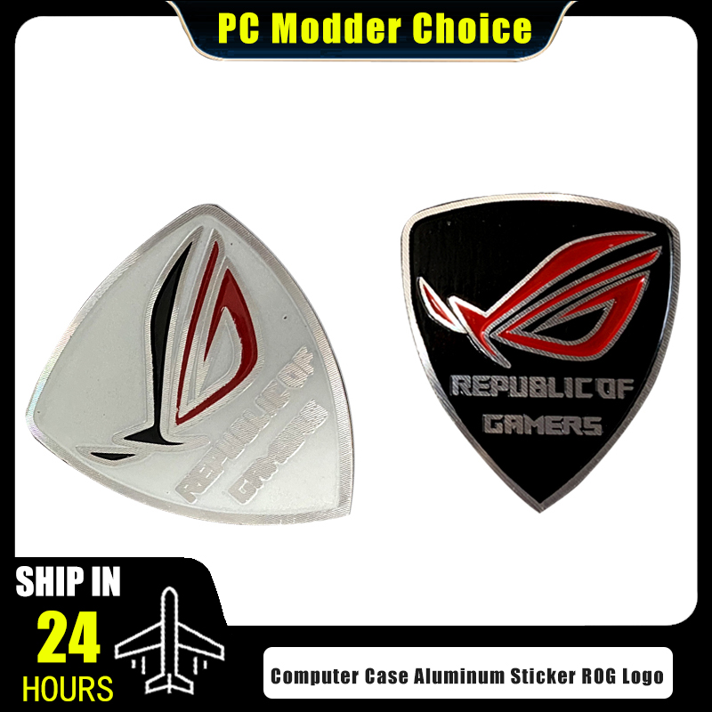 Pc Gaming Rgb - Stiker komputer aluminium Logo ROG Gamer,