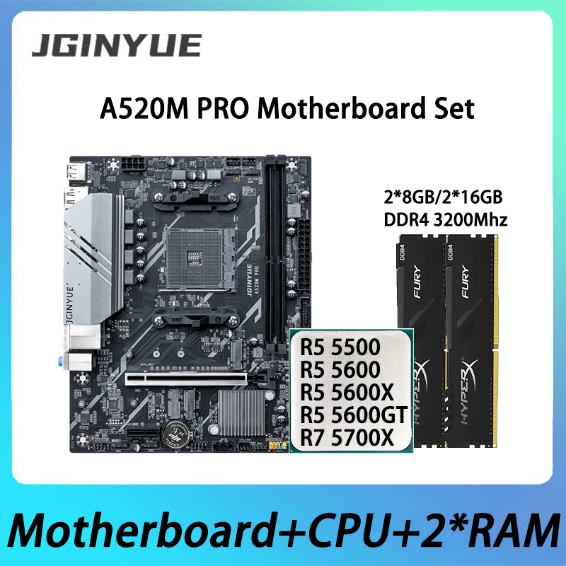 Pc Gaming Ryzen - Kit Motherboard JGINYUE A520M PRO Dengan