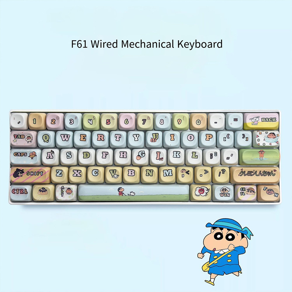 Japan Pc Gaming - Crayon Shin-Chan 61 Tombol Keyboard Mekanis