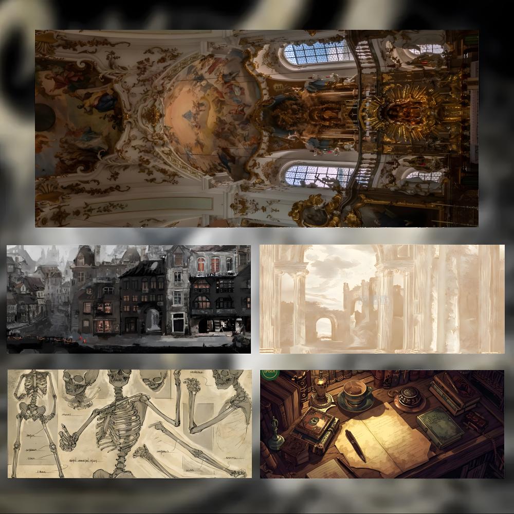 Pc Gaming Drawing - Alas Mouse Gambar Arsitektur Retro Vintage,