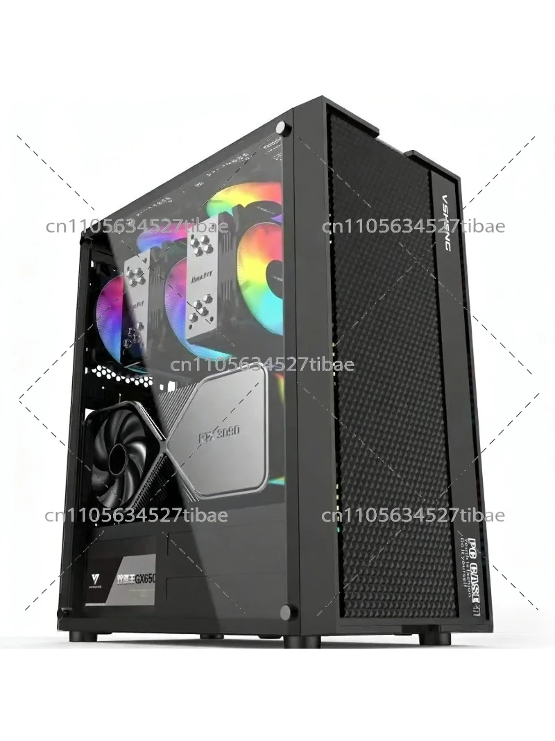 Pc Gaming Case - Casing Komputer Hitam E-ATX dengan Panel