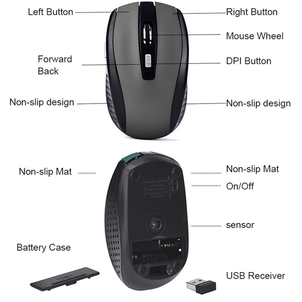 Mouse Nirkabel Mouse Senyap 2. - Pc Gaming Hp ulasan dan harga