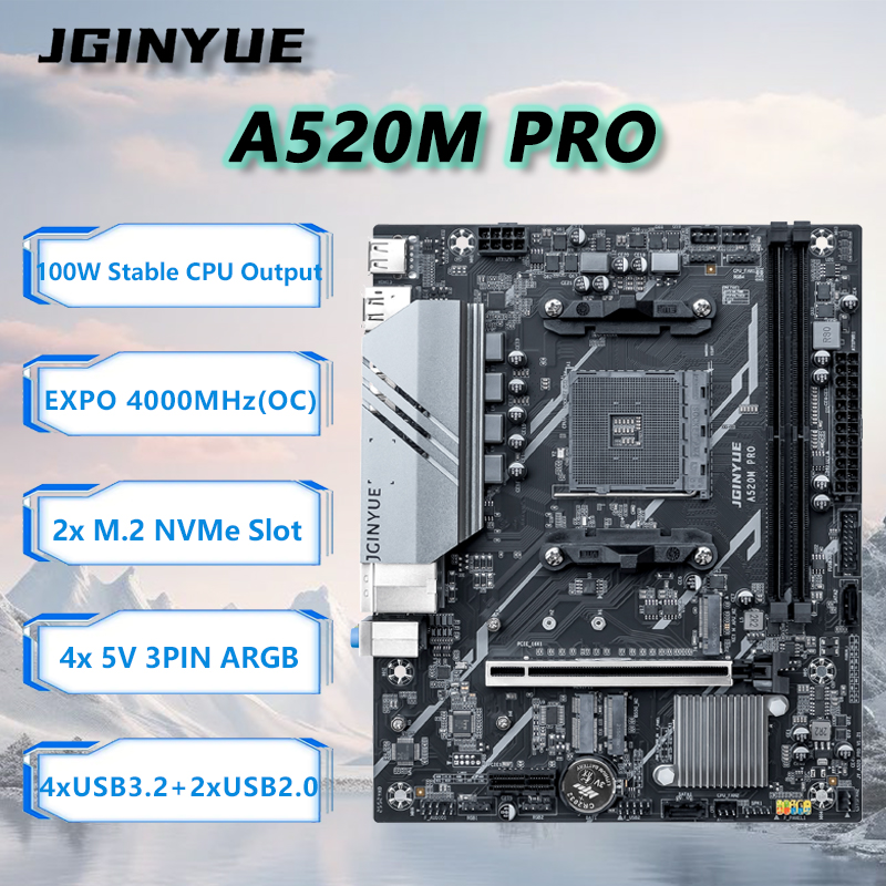 Kit Motherboard JGINYUE A520M  - Pc Gaming Ryzen ulasan dan harga