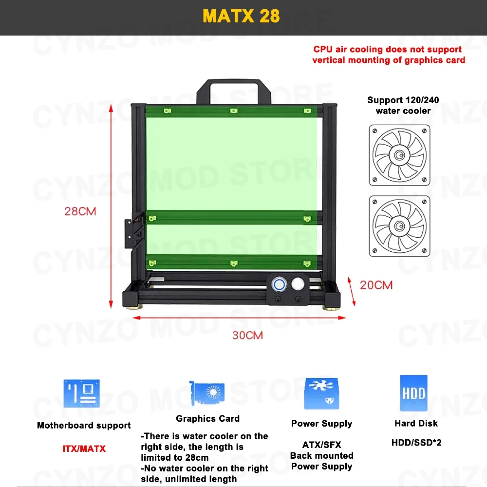 Modding casing PC terbuka EATX - Pc Gaming Center ulasan dan harga
