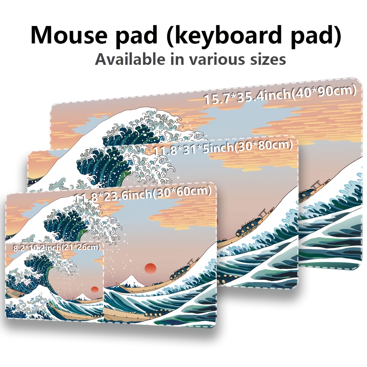 1pc Alas Mouse Besar Motif Gel - Pc Gaming Drawing ulasan dan harga