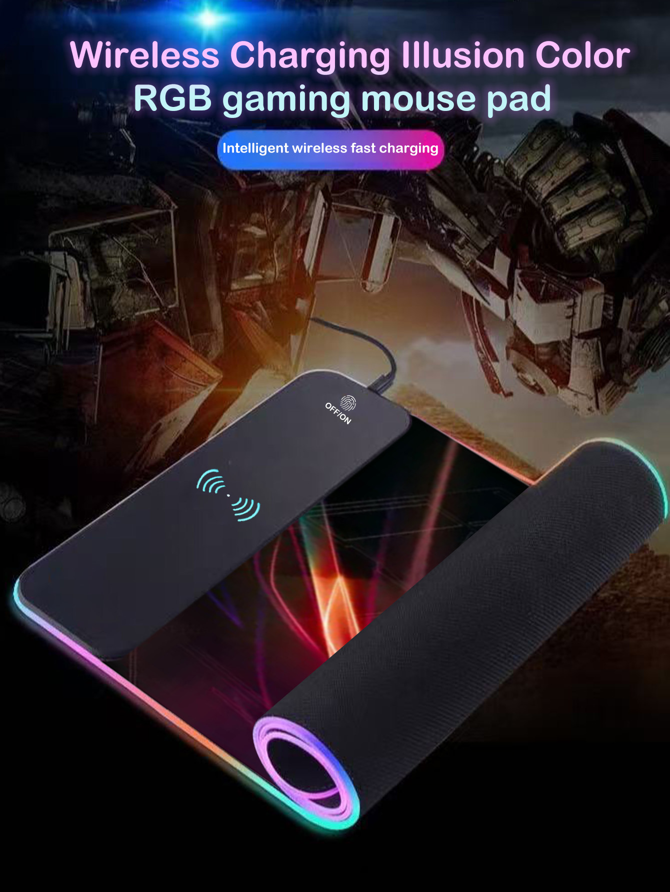 Alas Mouse Pengisi Daya Nirkab - Rgb Mousepad ulasan dan harga