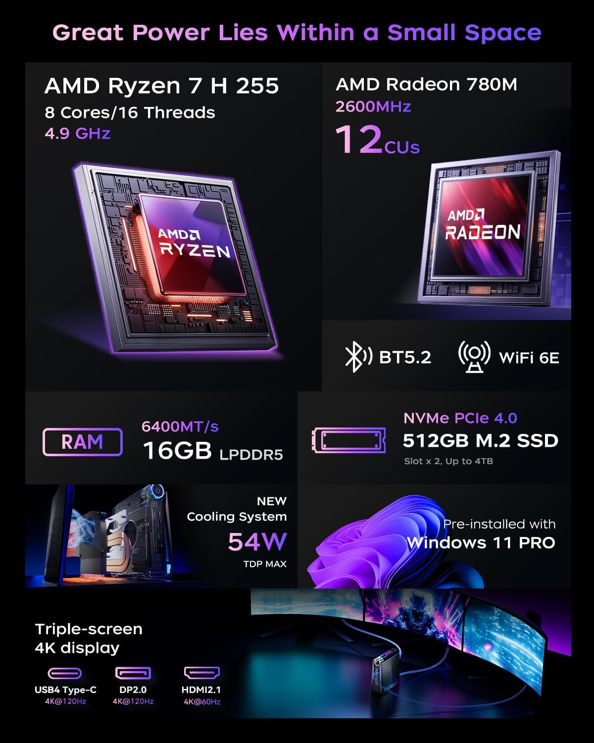 KAMRUI Gaming Mini PC Ryzen 7  - Pc Gaming Ryzen ulasan dan harga