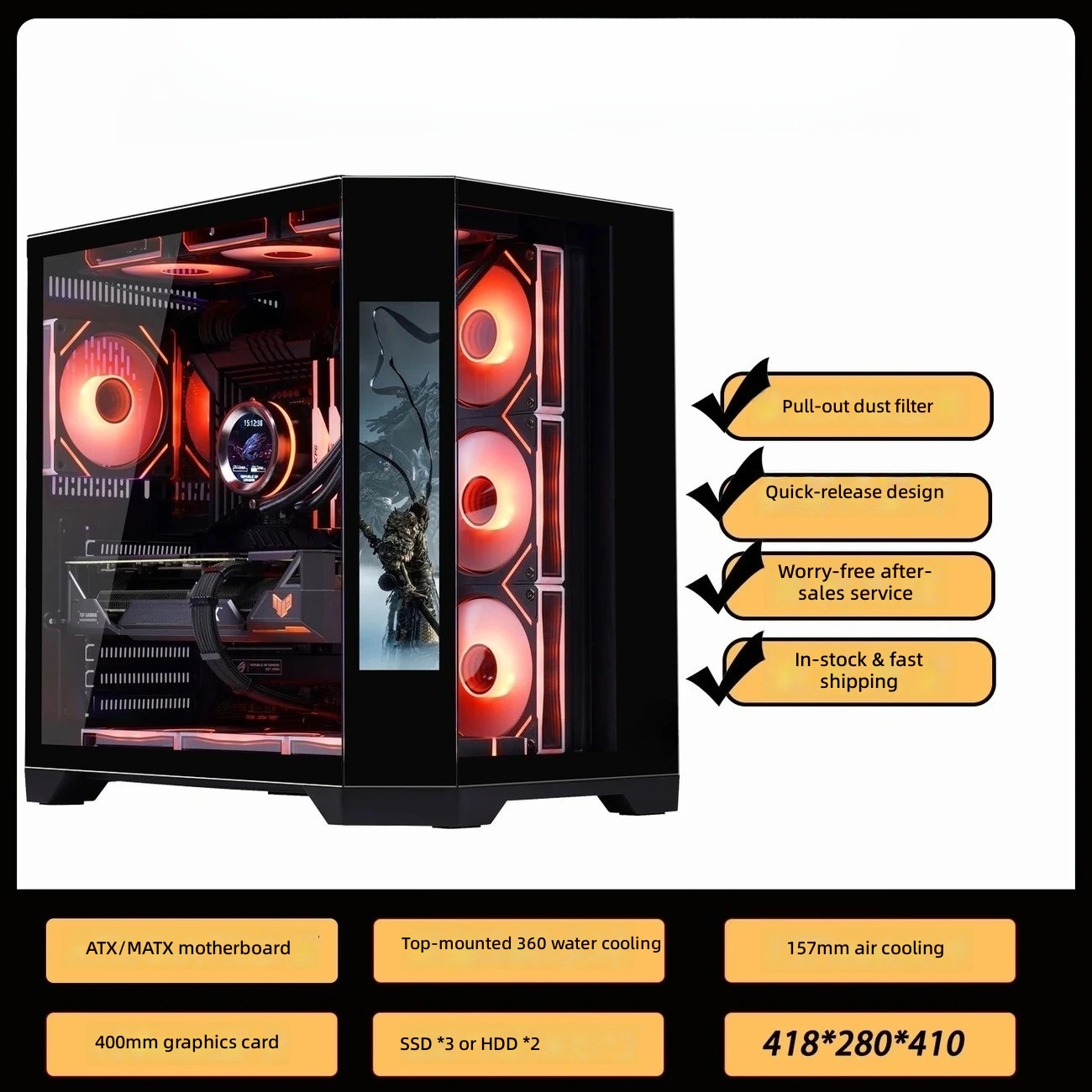 Casing PC Gaming dengan Layar  - Pc Gaming Center ulasan dan harga