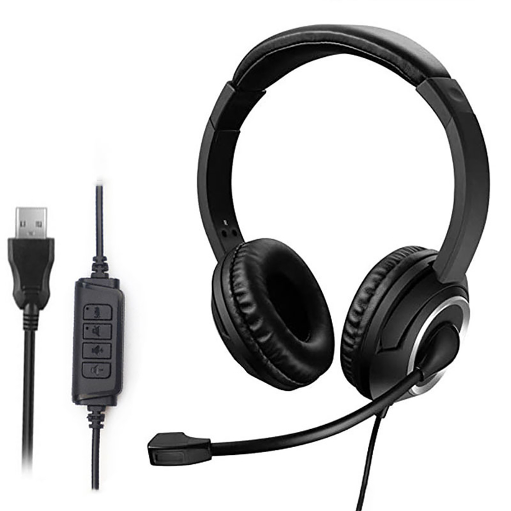 Headset USB 3.5mm untuk Call C - Pc Gaming Center ulasan dan harga