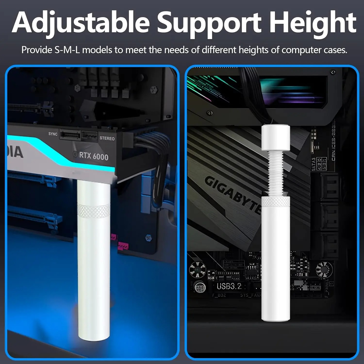 Braket Anti Sag GPU Aluminium, - Pc Gaming Case ulasan dan harga